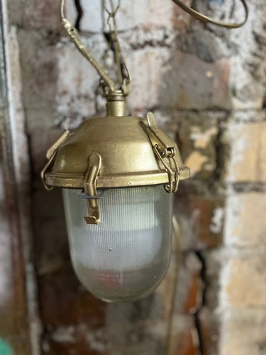 Vintage soviet industrial lamp - vintage,