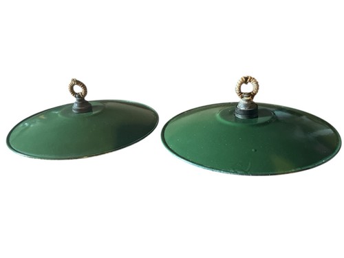 Coppia lampade piatto smaltato - lampade,